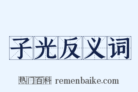 子光反义词是什么意思的图片